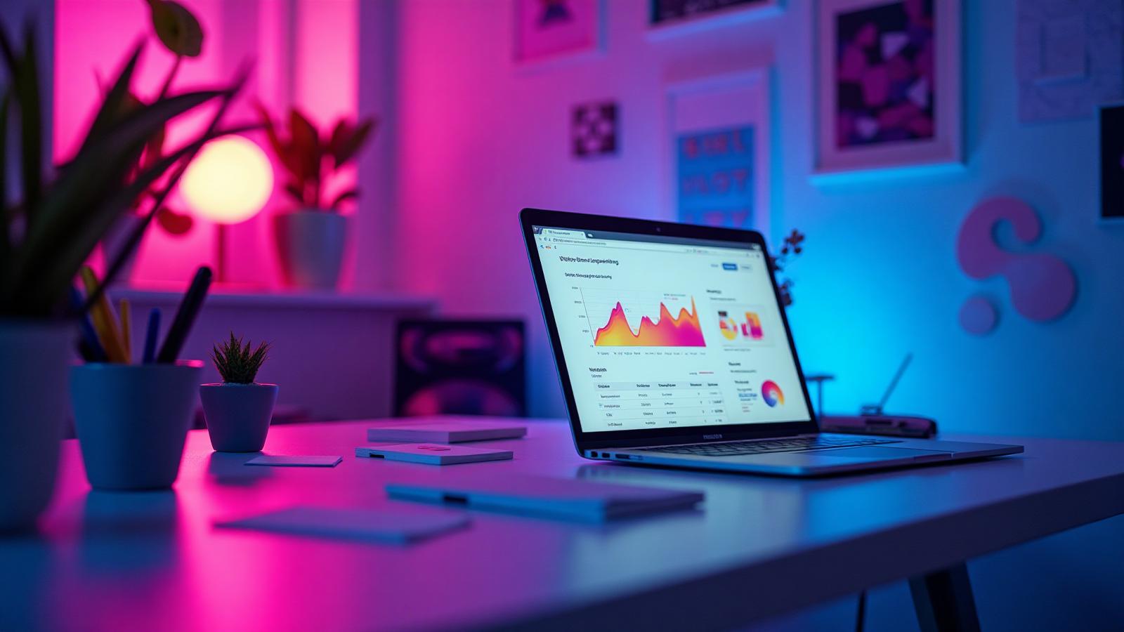 SEO-dashboard som visar tillväxt i organisk trafik från Google
